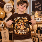 Kids Birthday Party T-Shirt – Custom Name & Age Tee for Boys and Girls