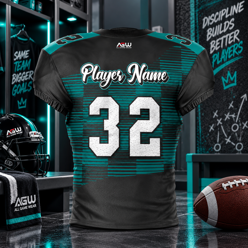 Custom Football Jersey #4 – Sublimated Youth & Adult Team Uniform with Name, Number & Logo
