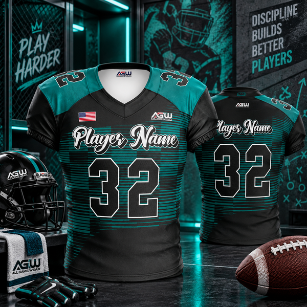 Custom Football Jersey #4 – Sublimated Youth & Adult Team Uniform with Name, Number & Logo