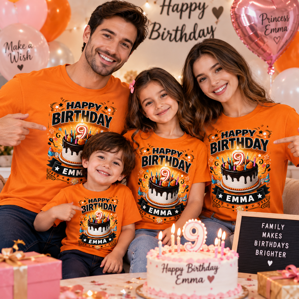 Personalized Birthday Party T-Shirt for Kids – Birthday Boy & Girl