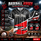 Custom Full Button Baseball Jersey #2 – Player Name, Number & Logo