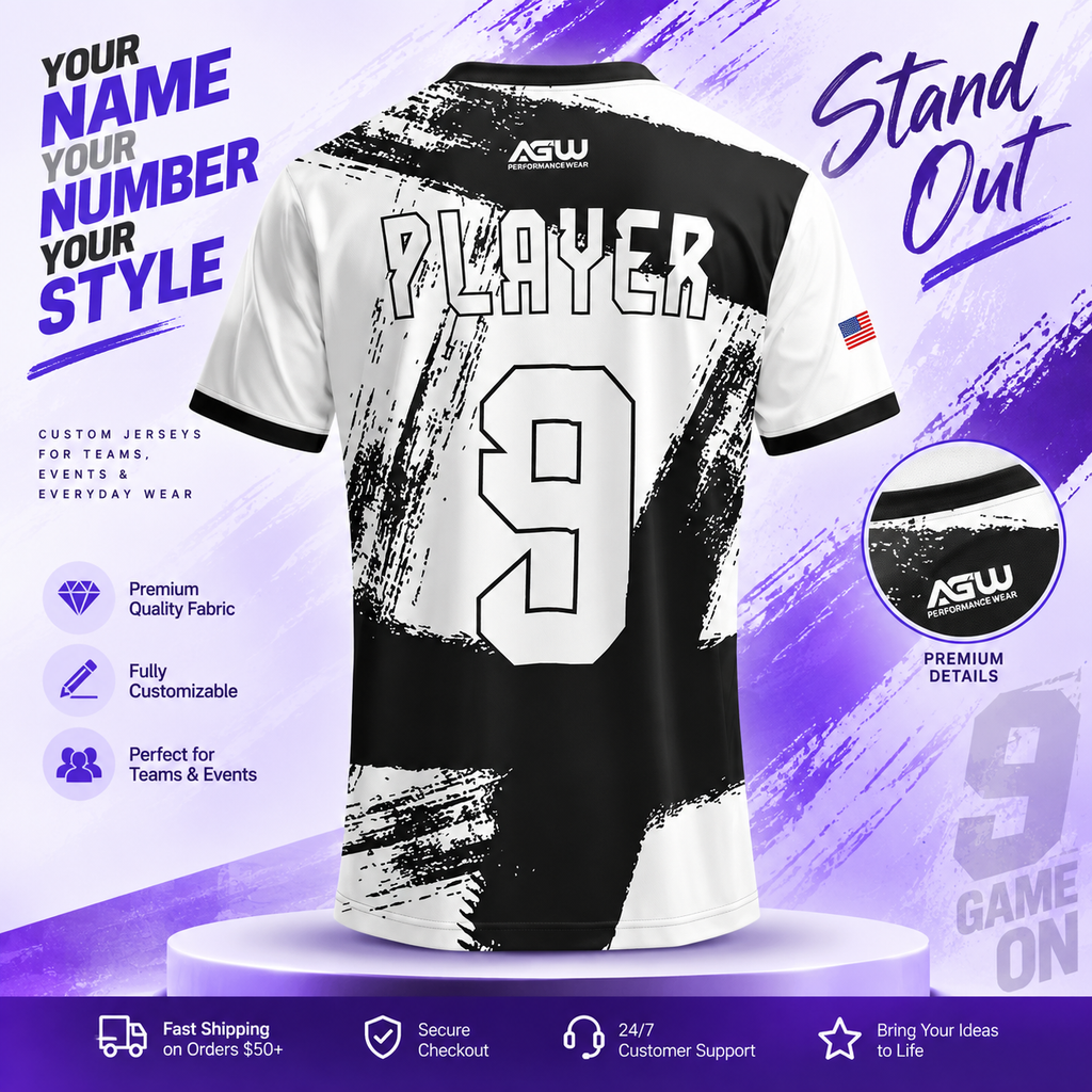Custom Crewneck Soccer Jersey #13 – Player Name, Number & Logo