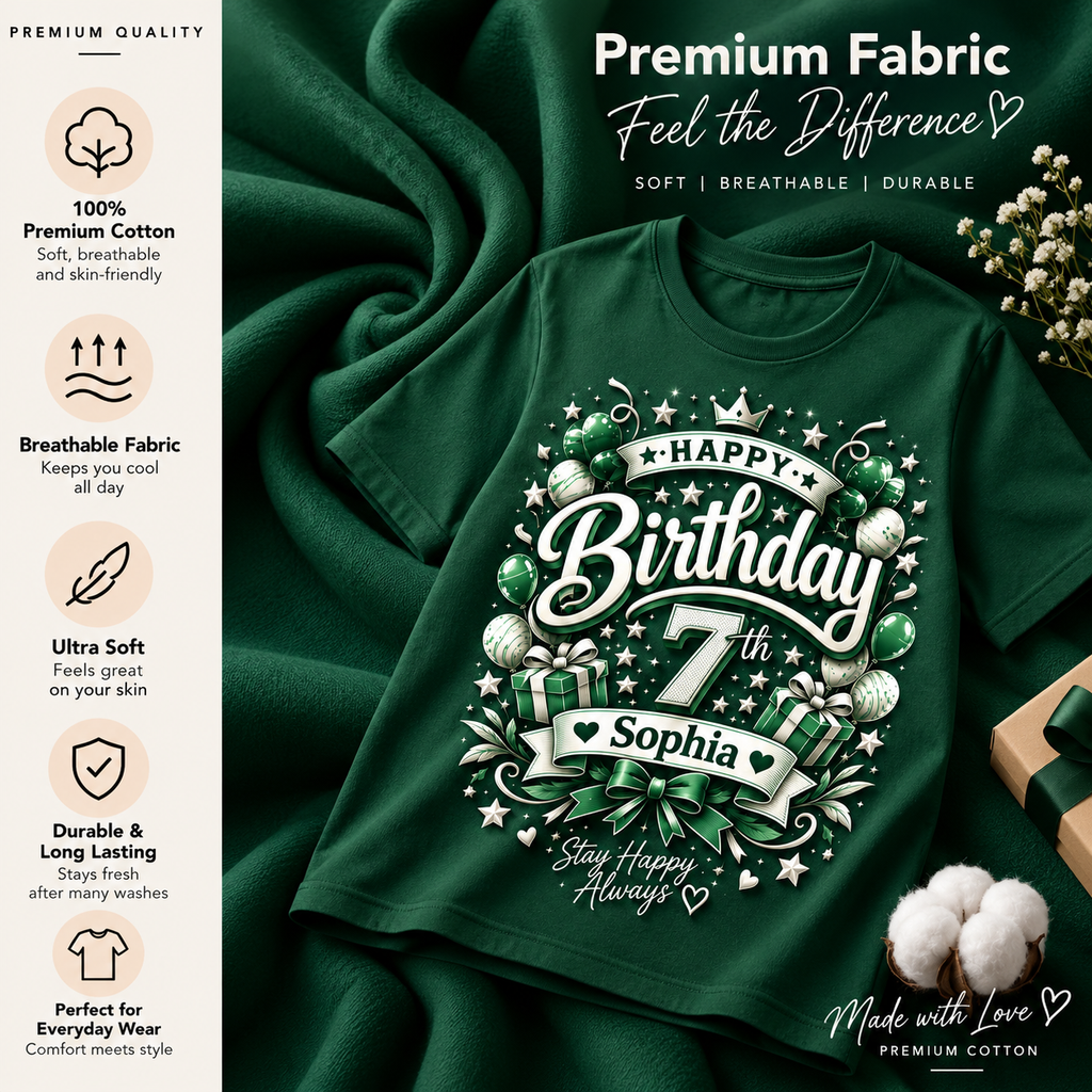 1st to 10th Birthday T-Shirt for Kids – Custom Number Birthday Party Tee