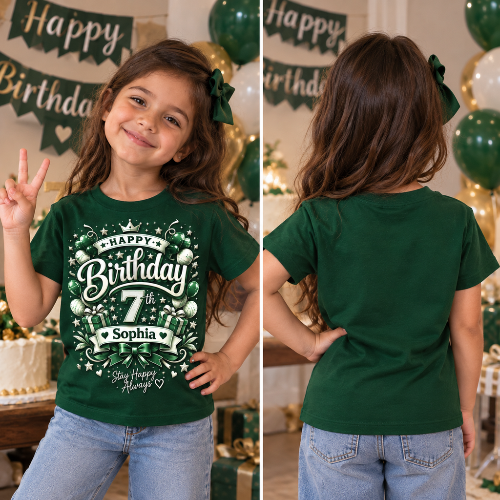 1st to 10th Birthday T-Shirt for Kids – Custom Number Birthday Party Tee