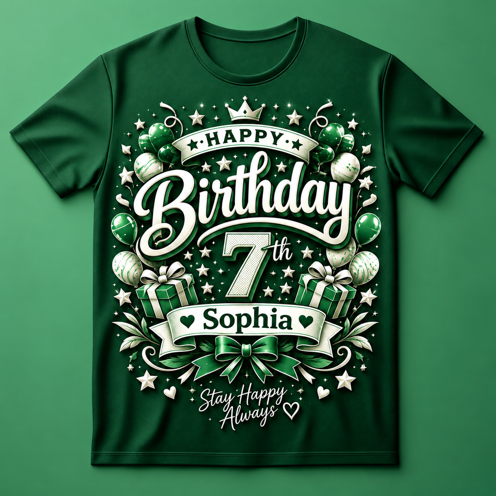 1st to 10th Birthday T-Shirt for Kids – Custom Number Birthday Party Tee