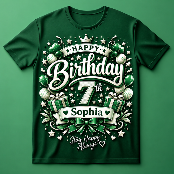1st to 10th Birthday T-Shirt for Kids – Custom Number Birthday Party Tee