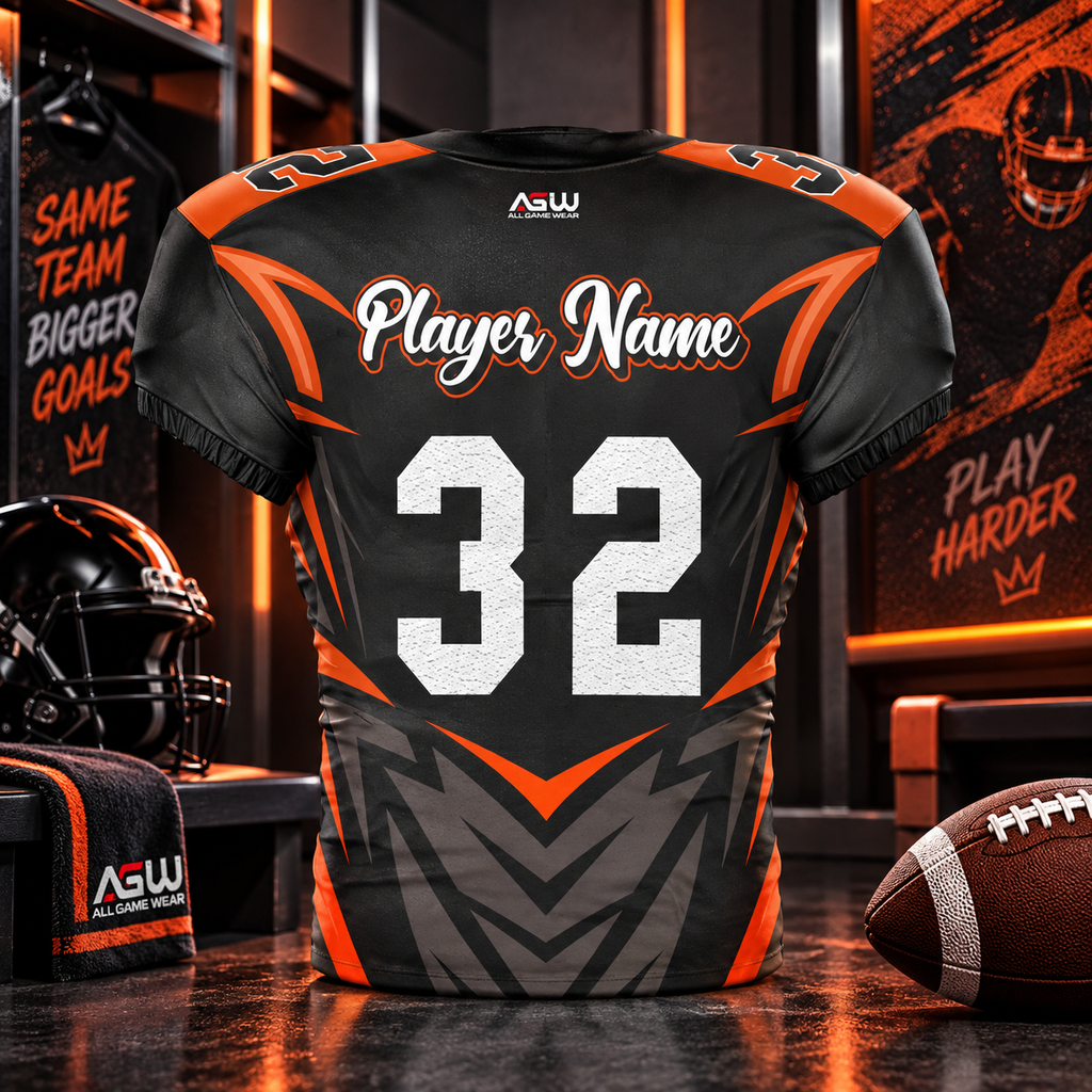 Custom Football Jersey #3 – Sublimated Youth & Adult Team Uniform with Name, Number & Logo