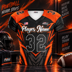 Custom Football Jersey #3 – Sublimated Youth & Adult Team Uniform with Name, Number & Logo