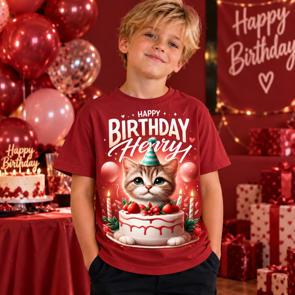 Birthday Girl Shirt – Custom Kids Birthday Party Tee with Name and Age